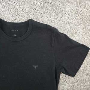 Tesla Men's Black Logo Crew Neck T-Shirt